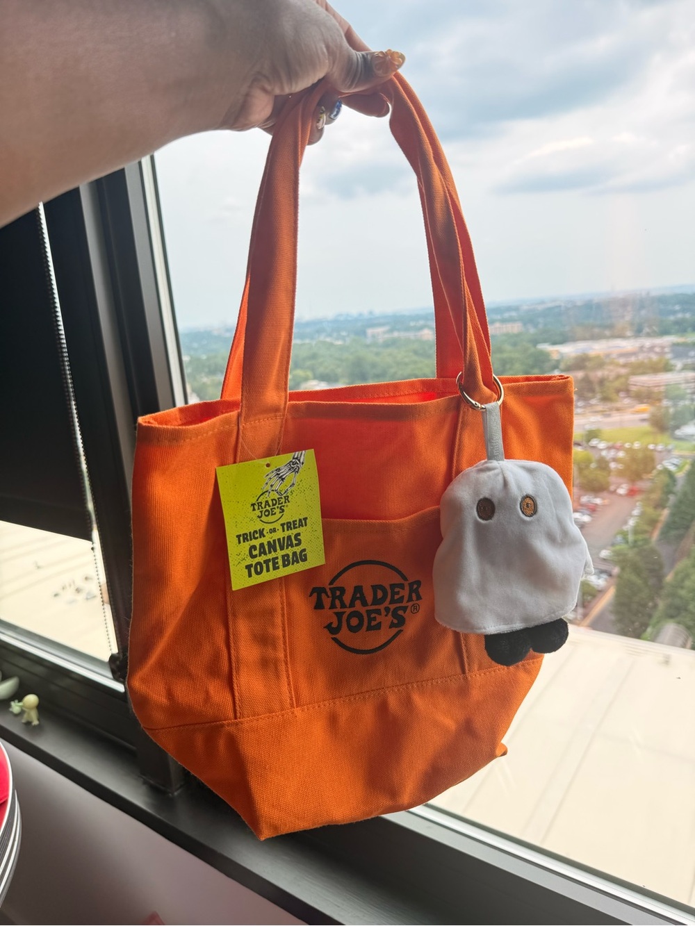 Trader Joe’s Orange Mini Tote with Charm